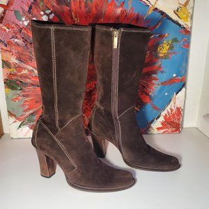 COCCINELLE Brown Leather Suede Boots Sz 9 / 40  EUC